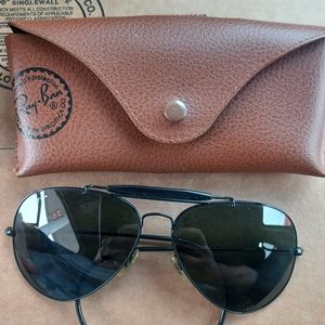 Ray Ban Outdoorsman RB 3030 Aviator Sunglasses Black L9500/ 160